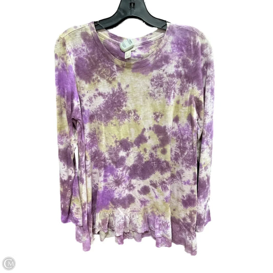 Top Long Sleeve By Logo In Purple, Size: S