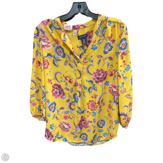 Top Long Sleeve By Adrianna Papell In Yellow, Size: M