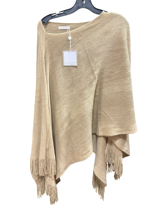 Poncho By Clothes Mentor In Tan, Size: Osfm