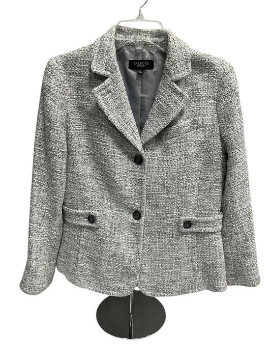 Blazer By Talbots In Silver, Size: 10