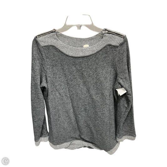 Sweatshirt Crewneck By Chicos In Grey, Size: M