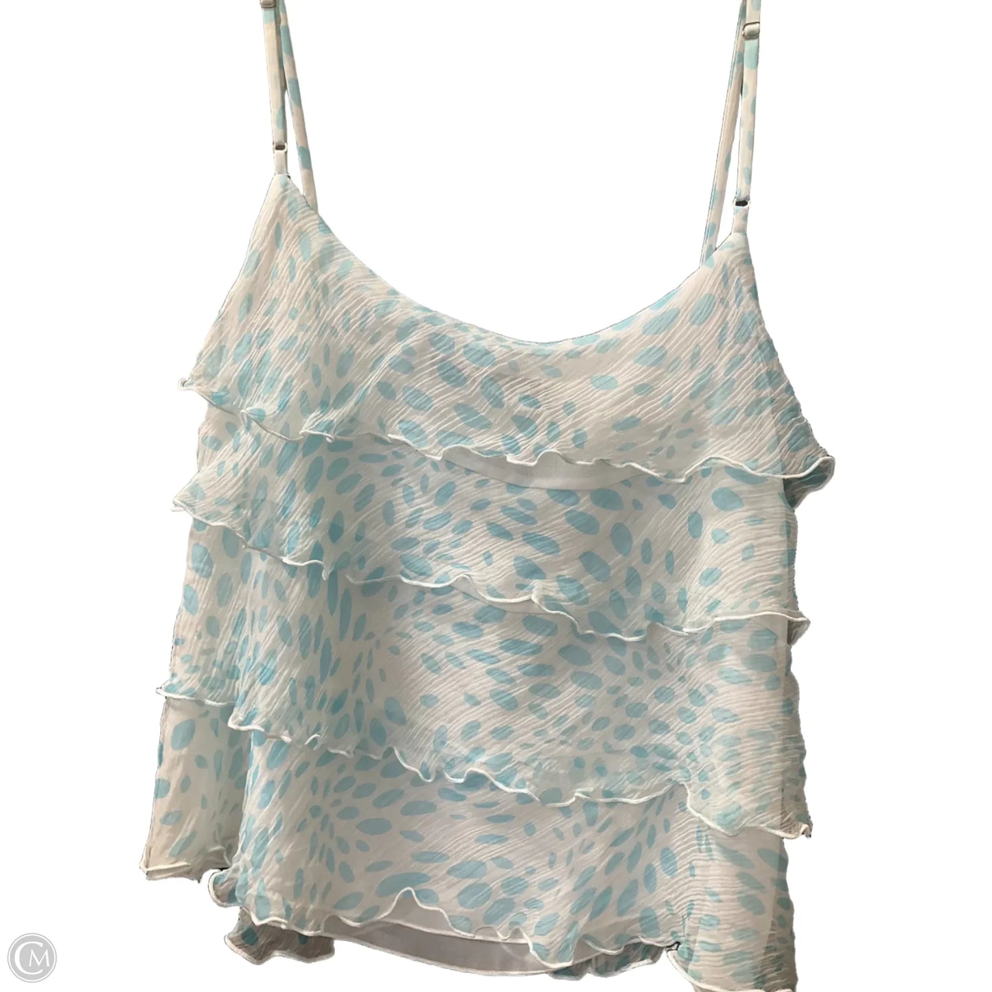 Top Cami By Trina Turk In Blue & Cream, Size: L