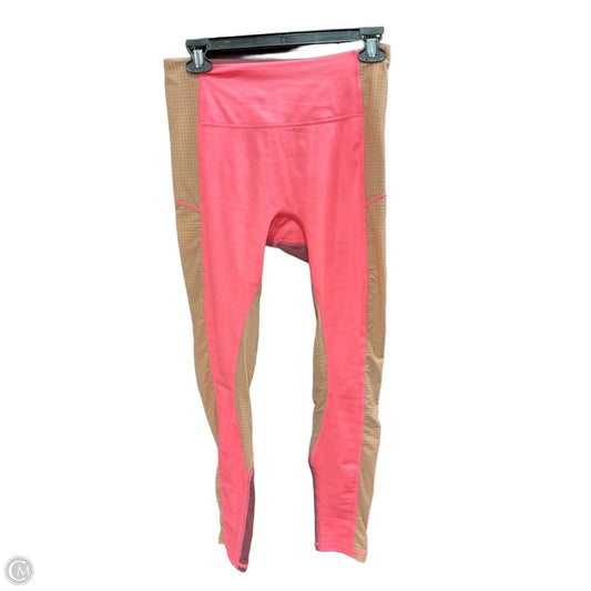 Athletic Leggings By Fabletics In Pink & Tan, Size: M