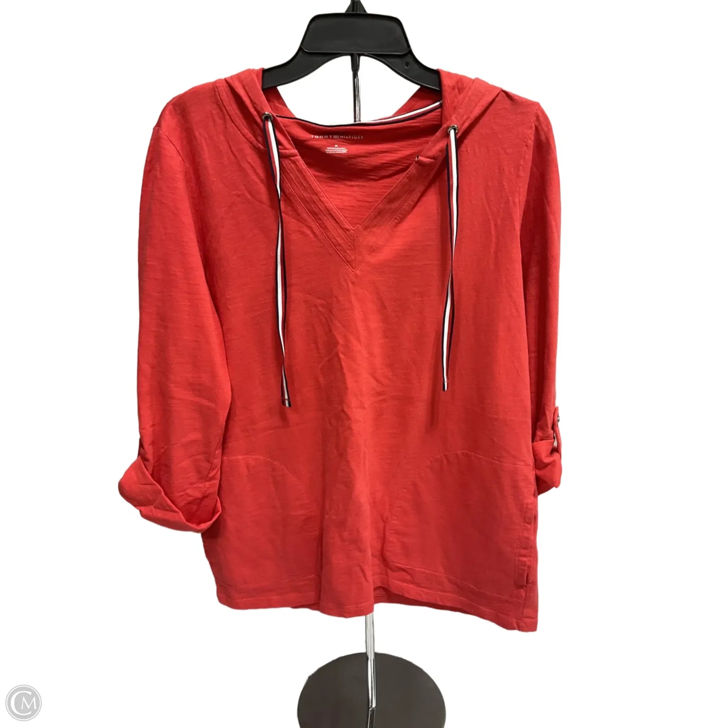 Top Long Sleeve By Tommy Hilfiger In Red, Size: M