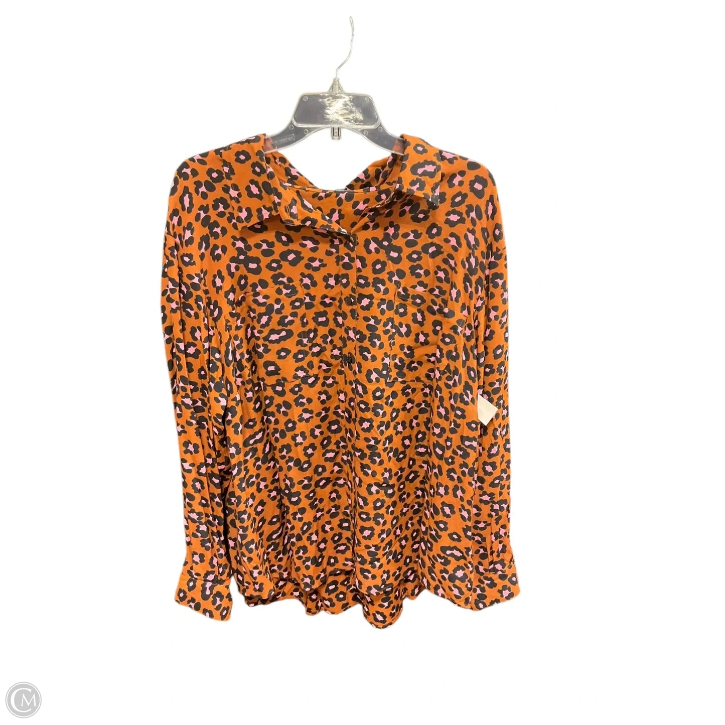 Blouse Long Sleeve By Sanctuary In Leopard Print, Size: 2x