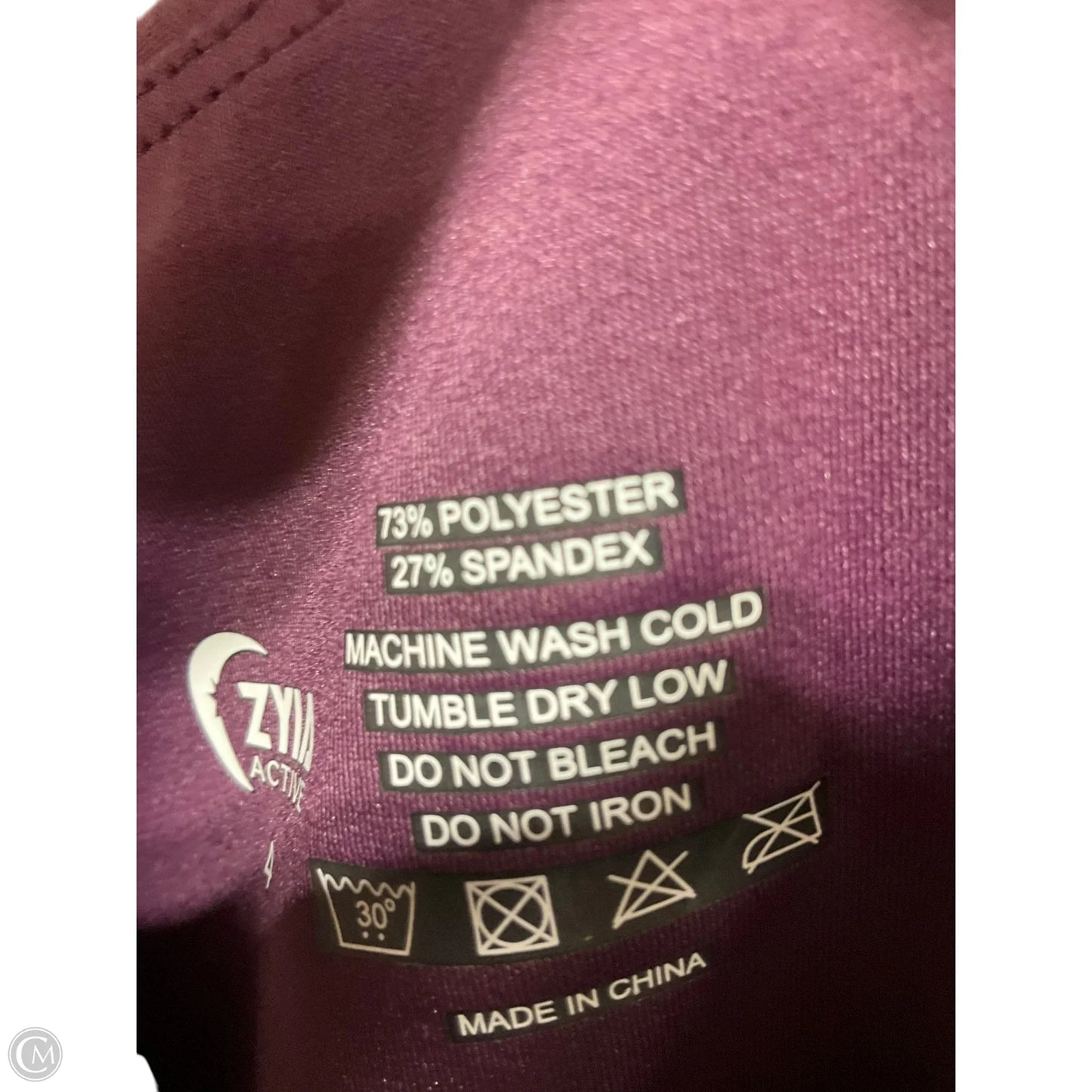 Athletic Capris By Zyia In Purple & White, Size: 4