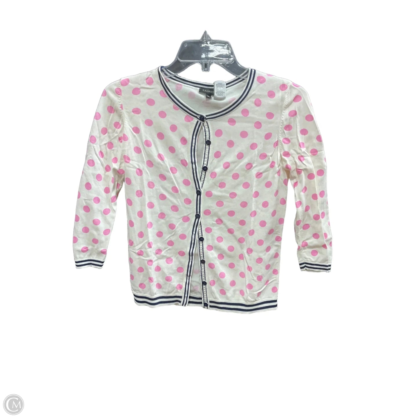 Sweater Cardigan By J. Crew In Polkadot Pattern, Size: Xs