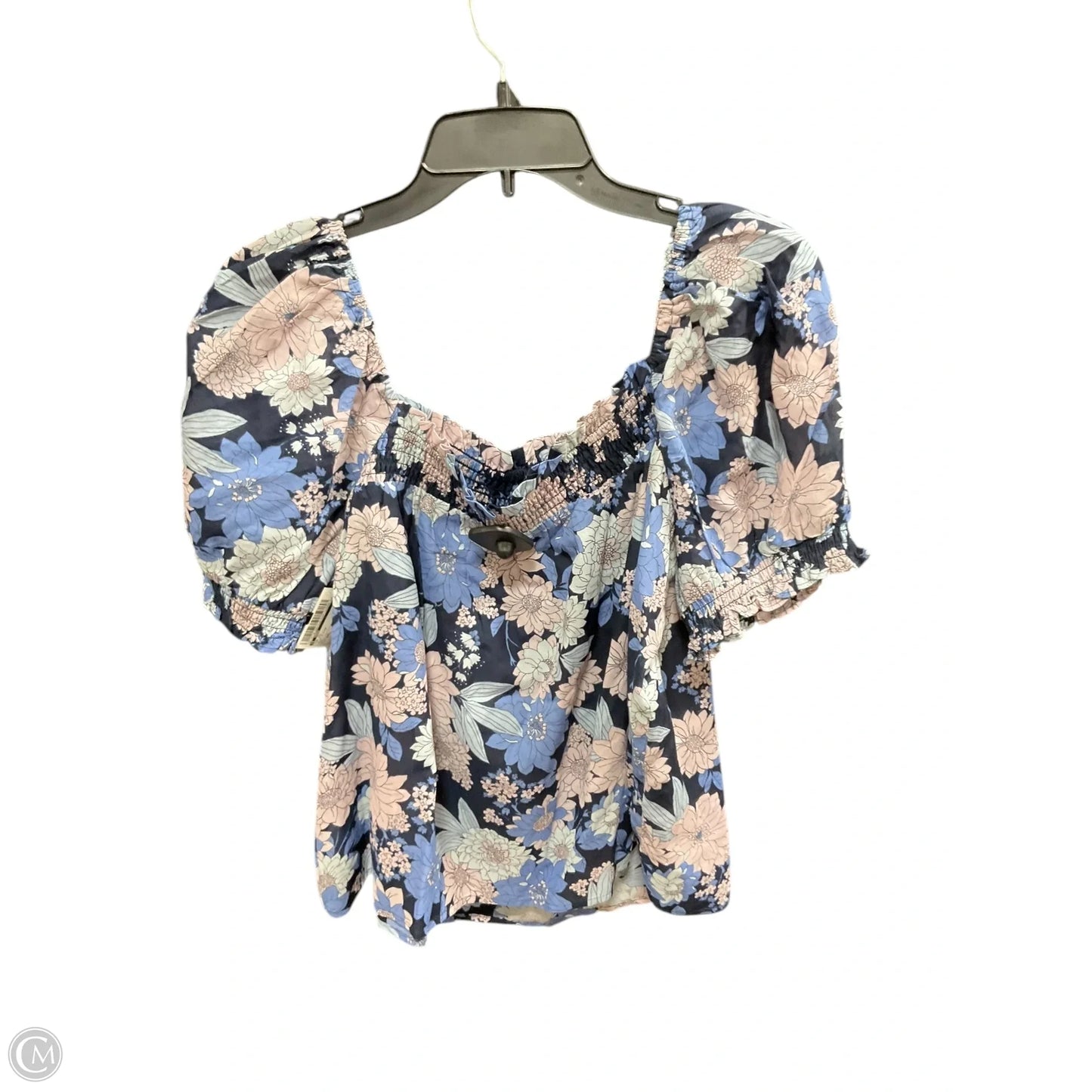 Top Short Sleeve By J. Crew In Blue & Pink, Size: Xxl