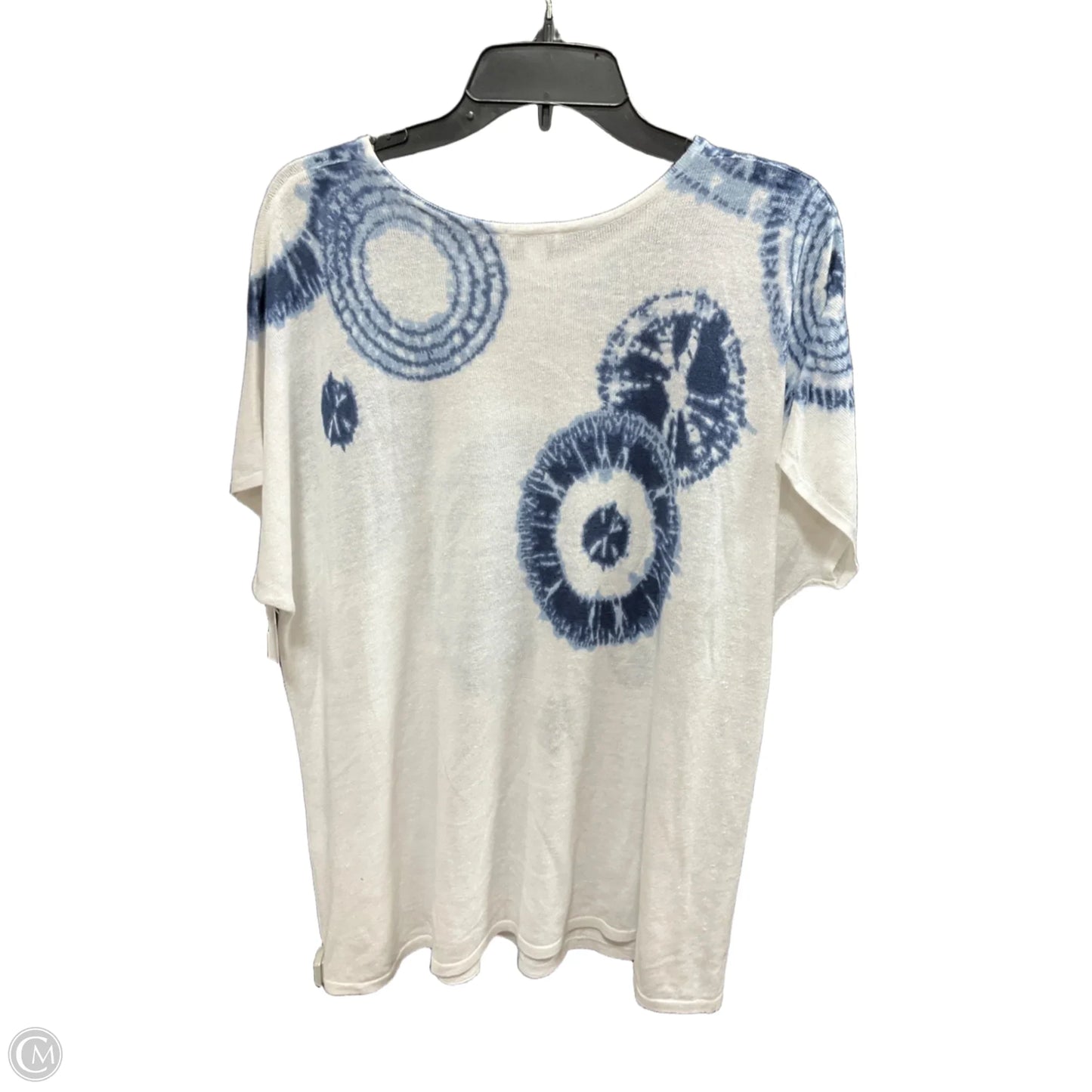 Sweater Short Sleeve By Pure Jill In Blue & White, Size: S
