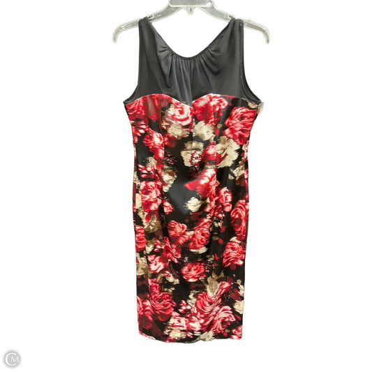 Dress Casual Midi By London Times In Black & Red, Size: M