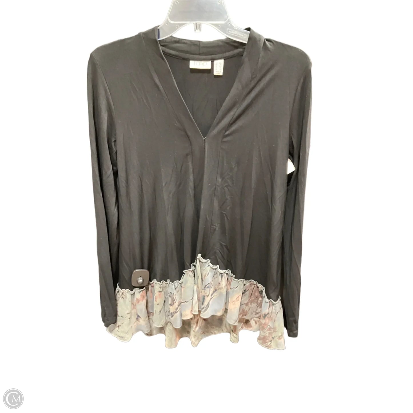 Cardigan By Logo In Black & Grey, Size: Xxs