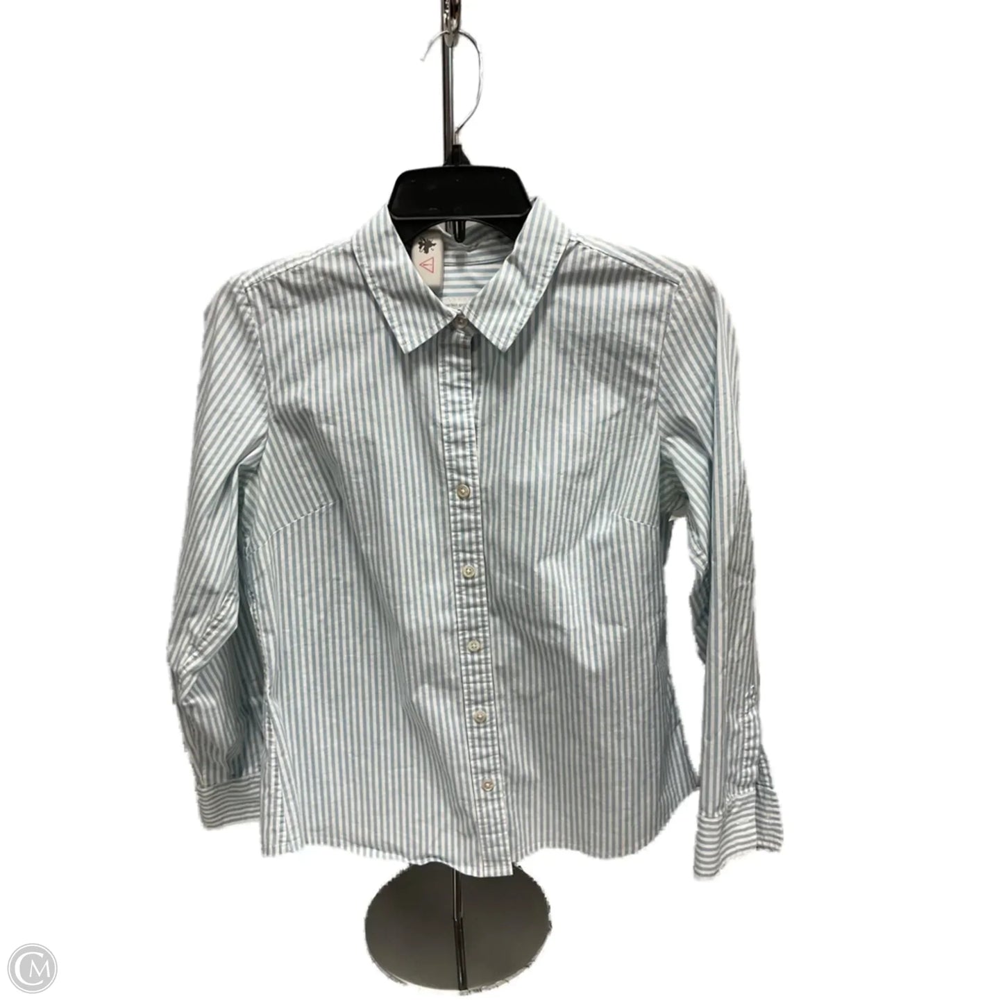 Blouse Long Sleeve By J. Jill In Blue & White, Size: S