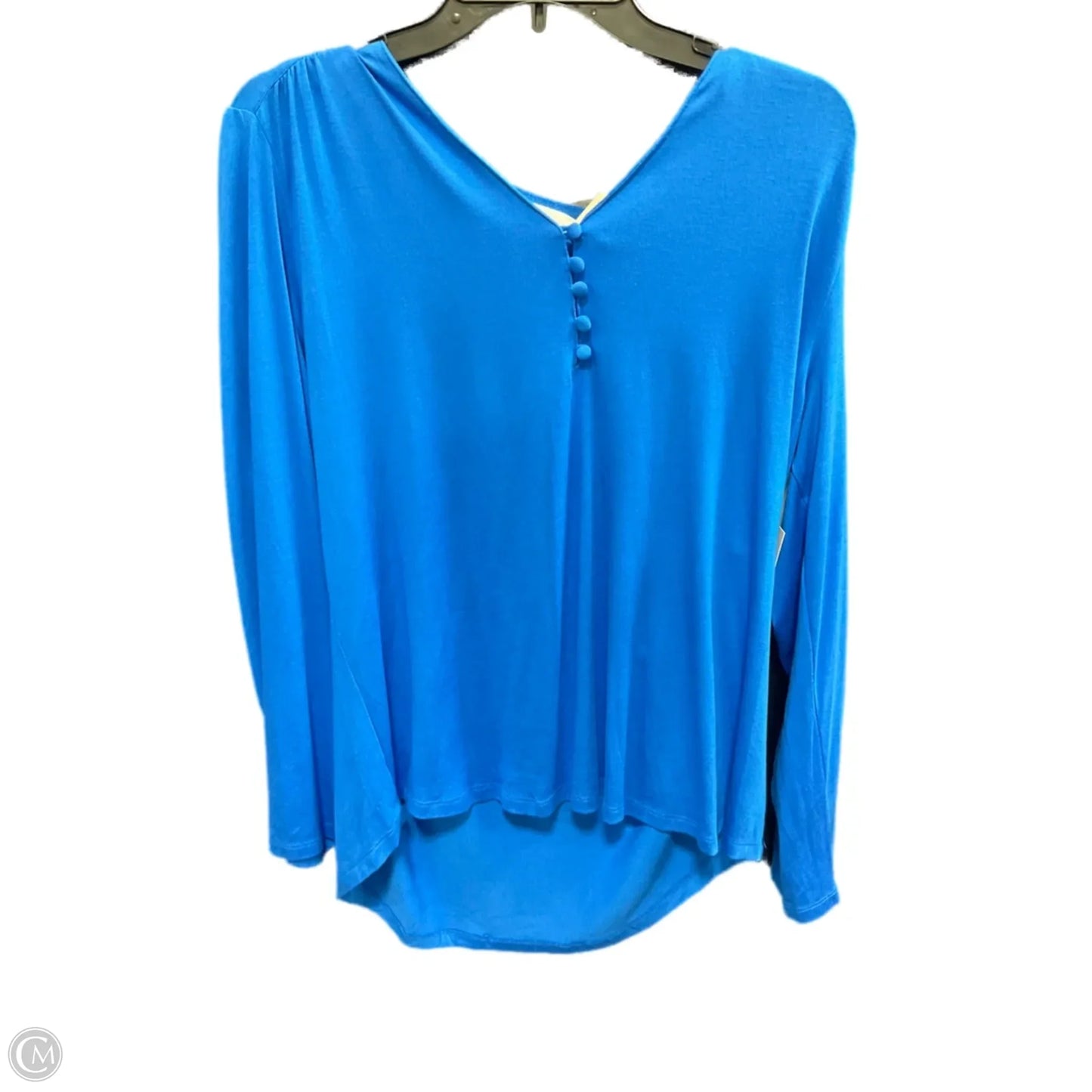 Top Long Sleeve By Liz Claiborne In Blue, Size: L