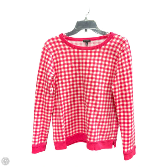 Athletic Sweatshirt Crewneck By Talbots In Pink & White, Size: S