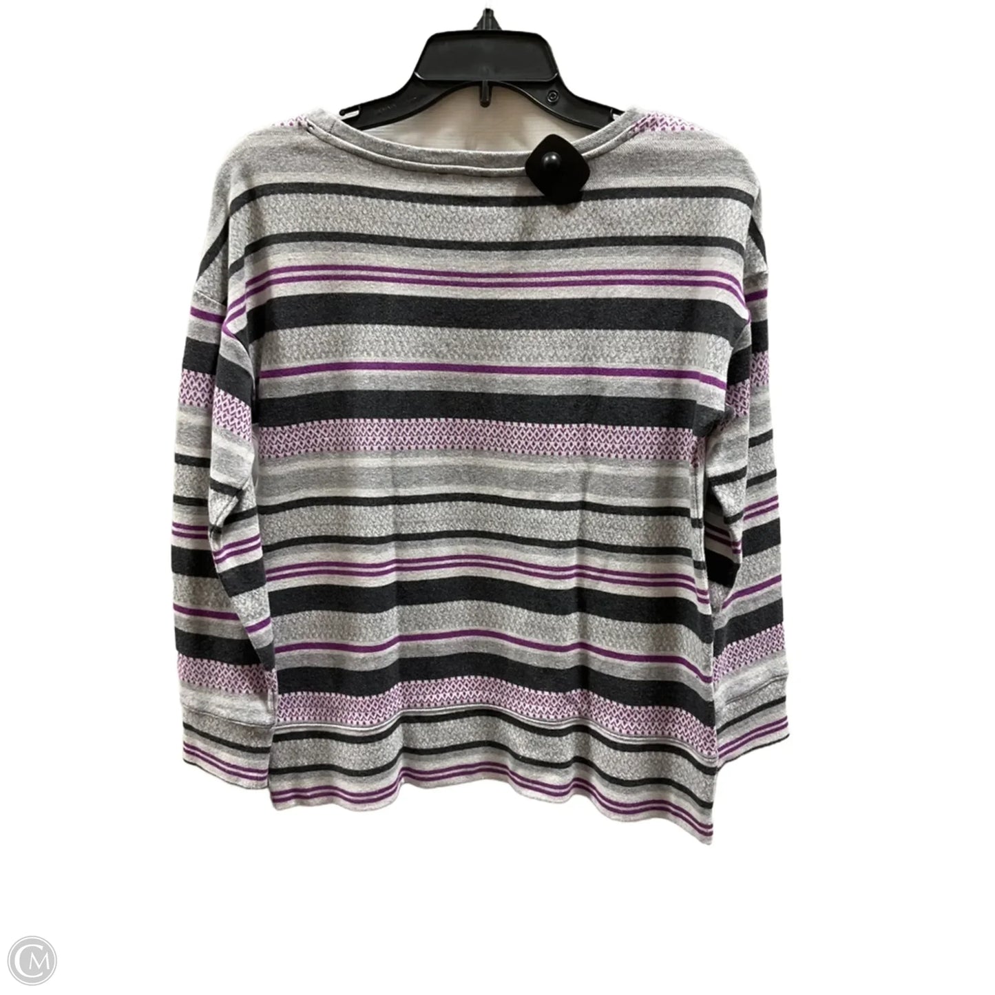Top Long Sleeve By Talbots In Grey & Purple, Size: S