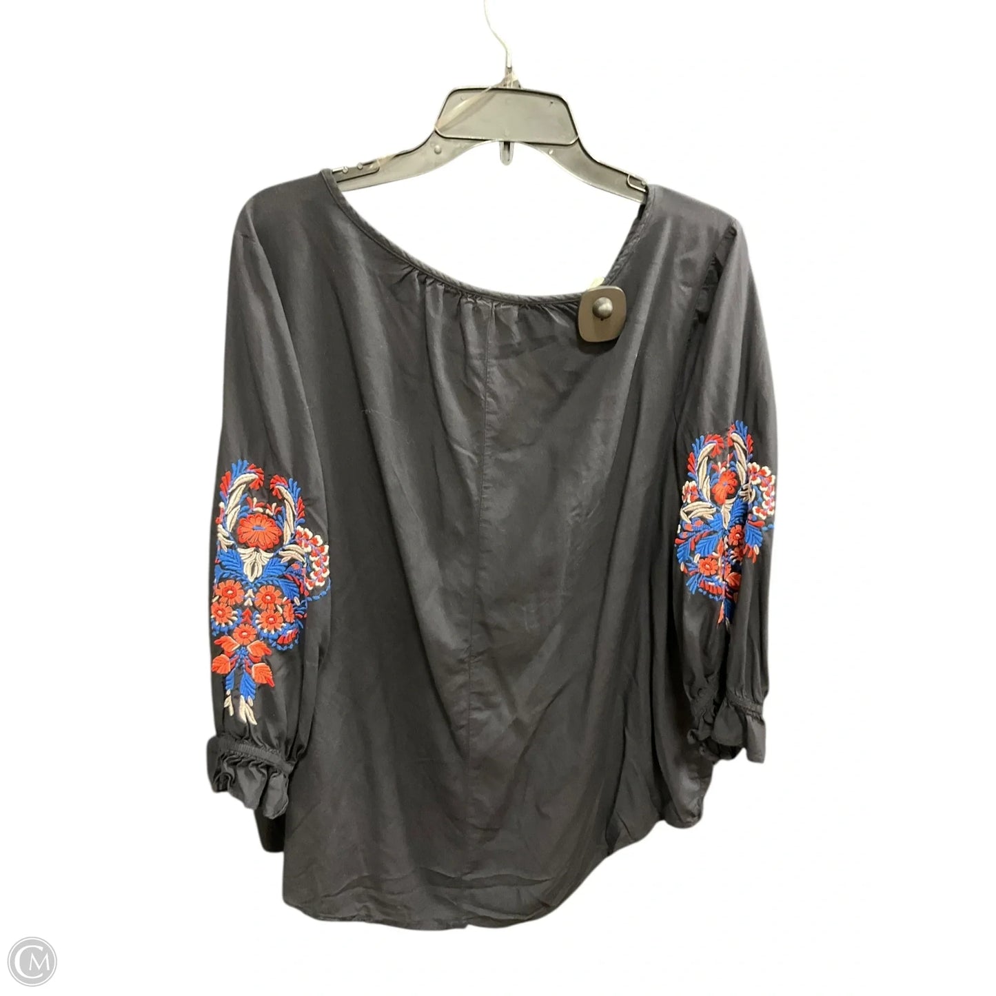 Top 3/4 Sleeve By Liz Claiborne In Black, Size: 1x