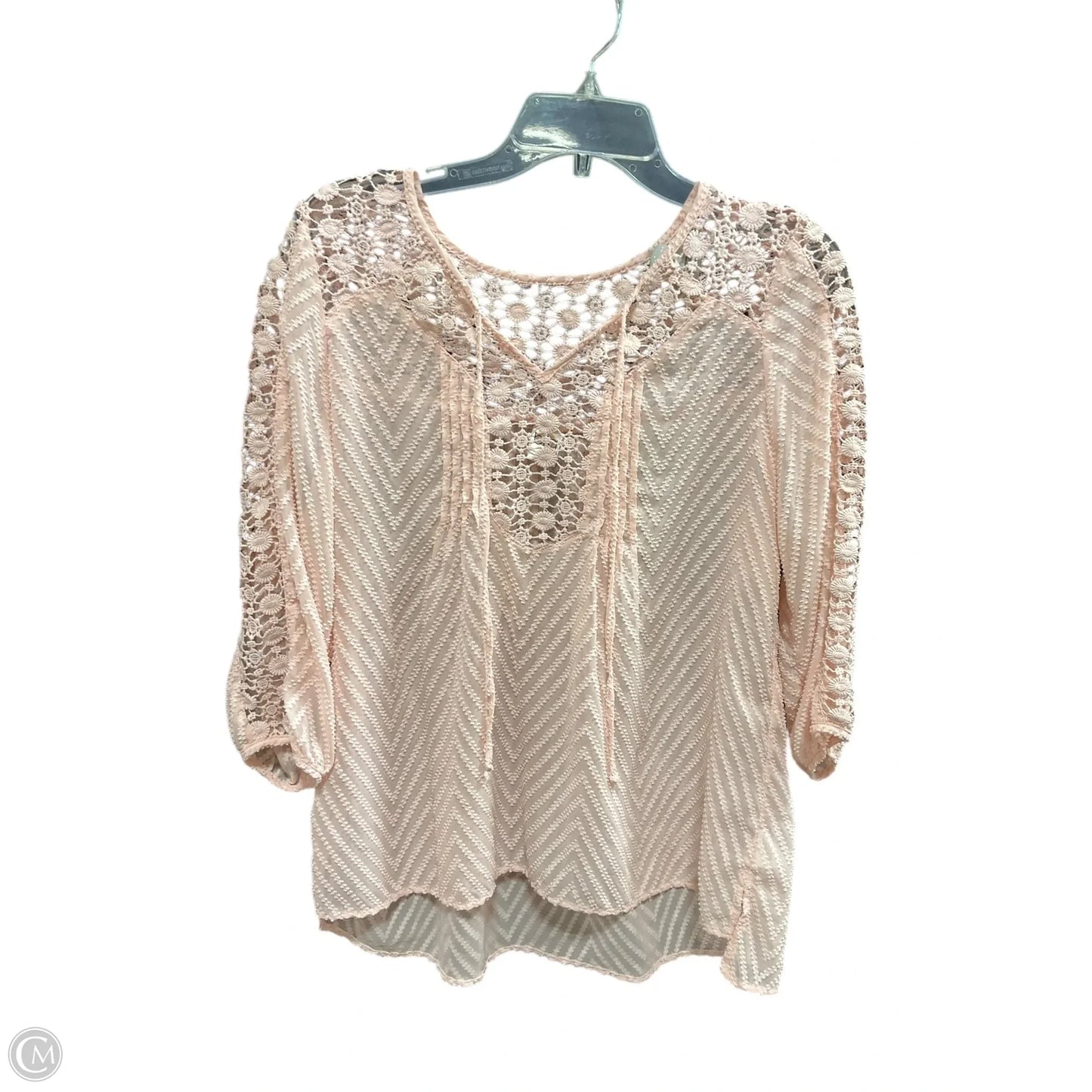 Top 3/4 Sleeve By Bila In Pink, Size: M