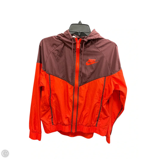 Athletic Jacket By Nike Apparel In Orange & Purple, Size: M
