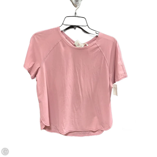 Athletic Top Short Sleeve By Lululemon In Pink, Size: 8