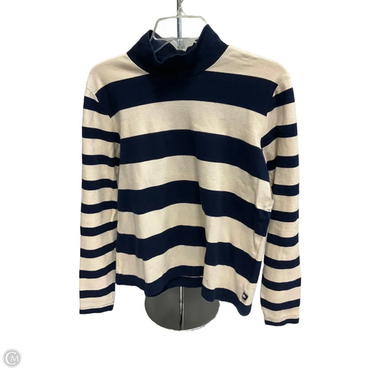 Top Long Sleeve By Sperry In Blue & Cream, Size: L