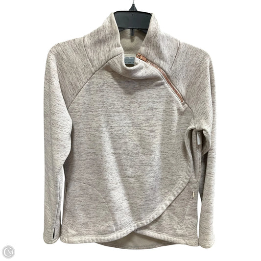 Athletic Top Long Sleeve Collar By Athleta In Beige, Size: S