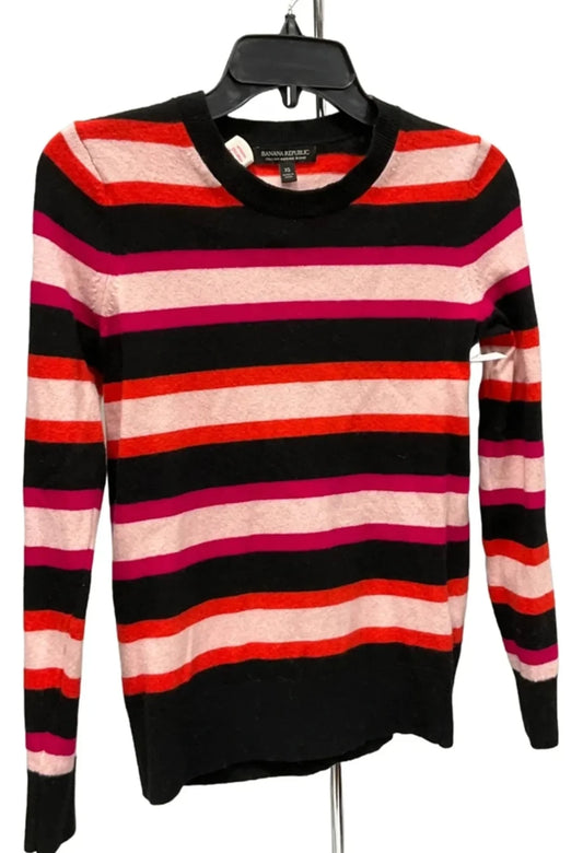 Top Long Sleeve By Banana Republic In Orange & Pink, Size: Xs