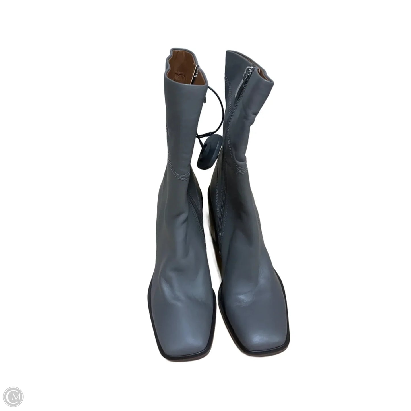 Boots Mid-calf Heels By Franco Sarto In Grey, Size: 6