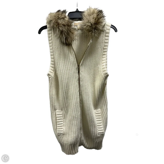 Vest Sweater By Michael By Michael Kors In Cream, Size: S