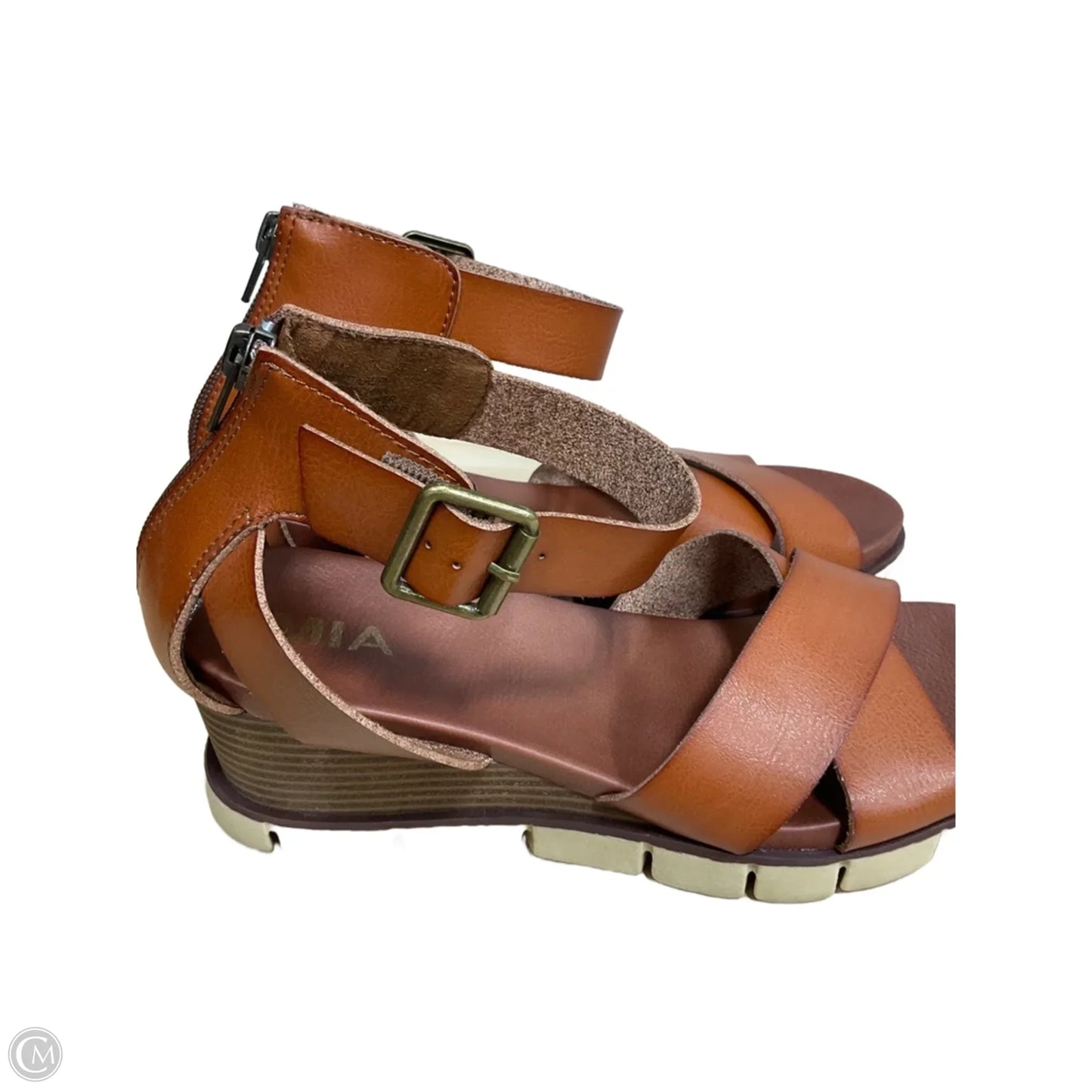 Sandals Heels Block By Mia In Tan, Size: 8.5