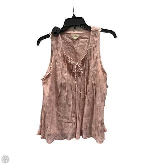 Top Sleeveless By Meadow Rue In Pink, Size: M