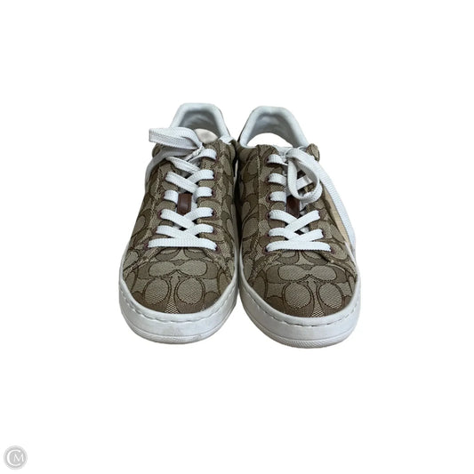 Shoes Designer By Coach In Brown & Tan, Size: 7.5