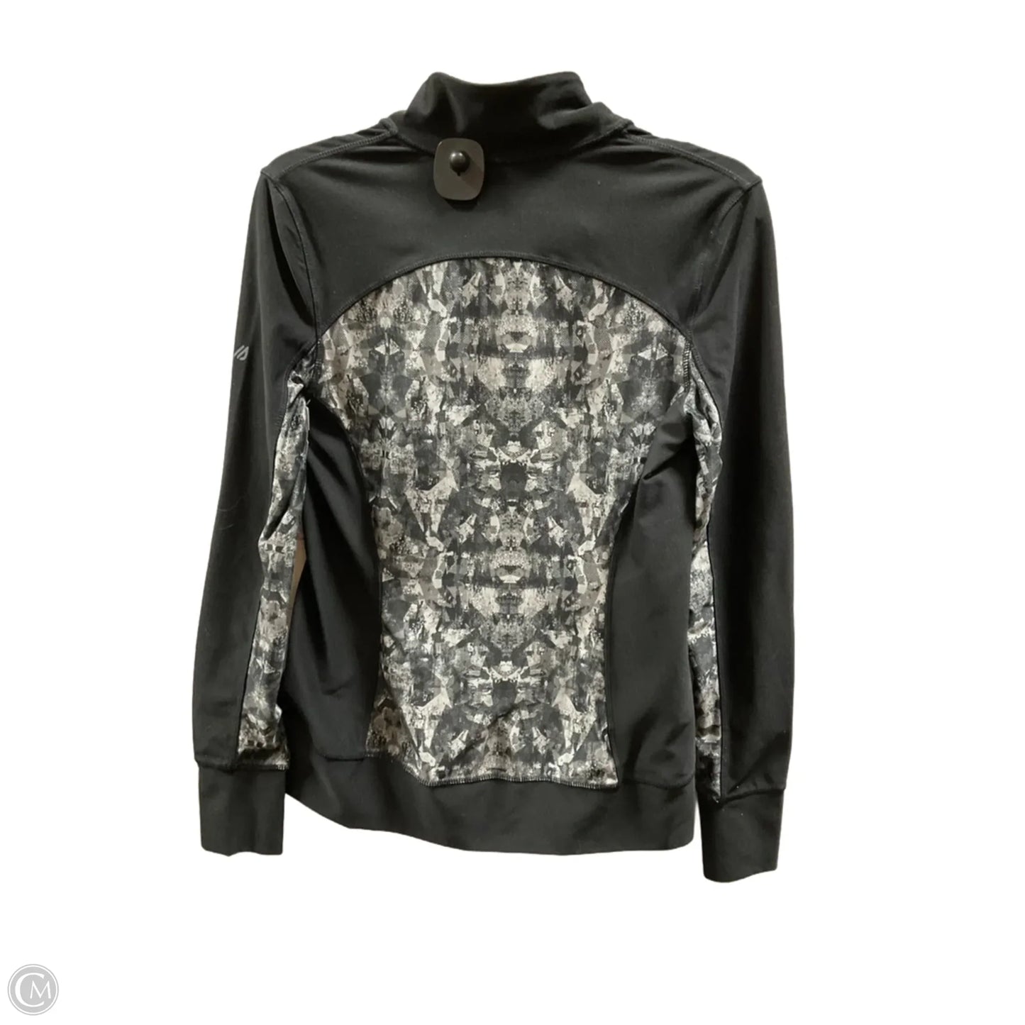 Athletic Jacket By Eddie Bauer In Black & Grey, Size: S
