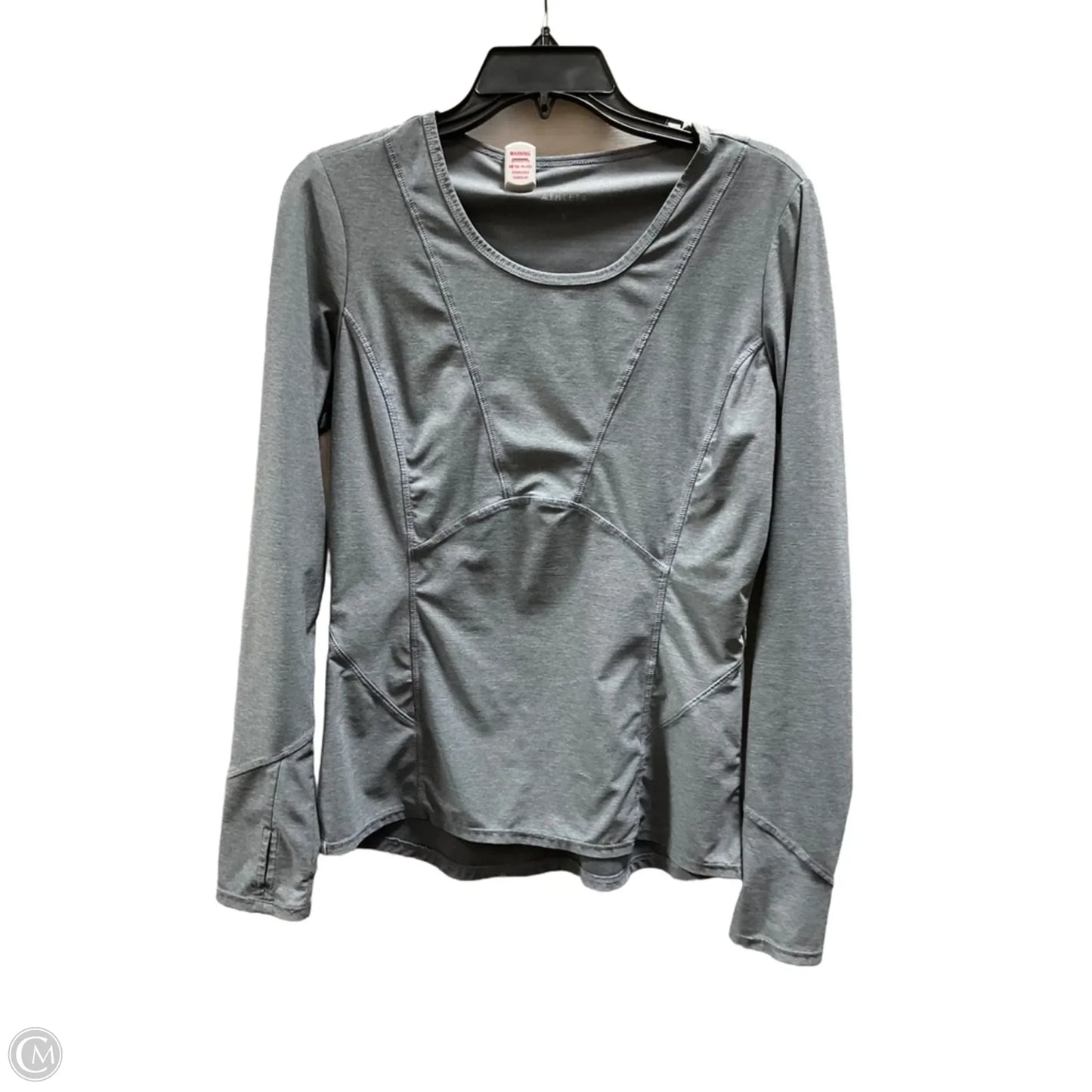 Athletic Top Long Sleeve Crewneck By Athleta In Grey, Size: S