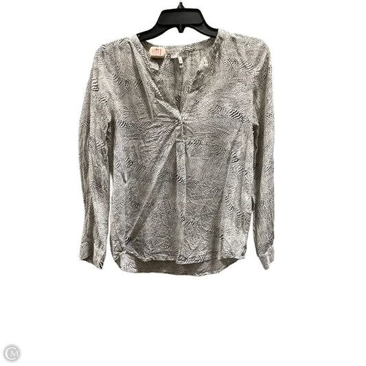 Top Long Sleeve By Joie In Black & Cream, Size: Xs