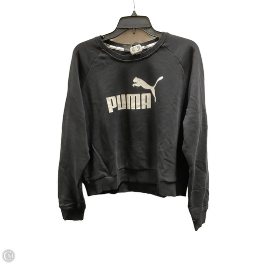 Athletic Sweatshirt Crewneck By Puma In Black, Size: L
