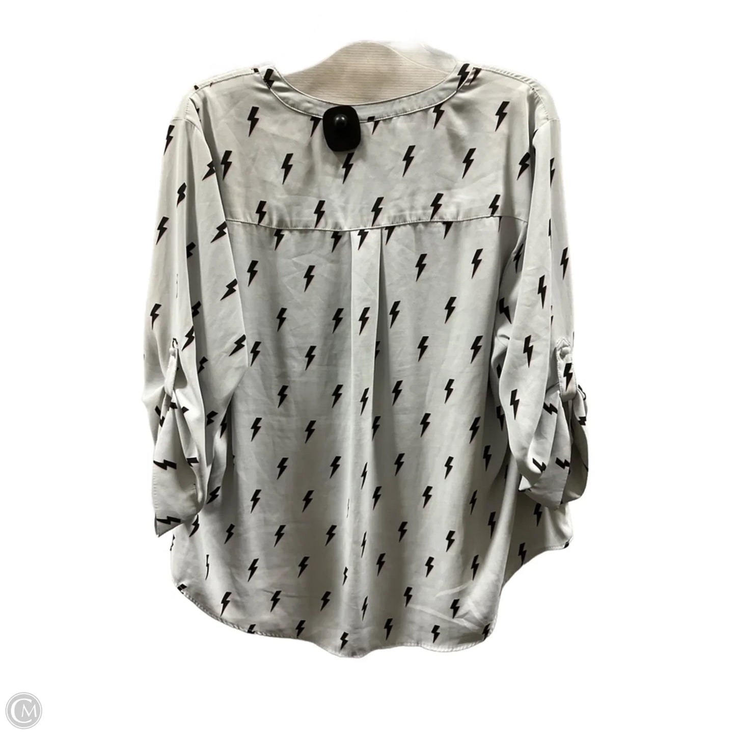 Top 3/4 Sleeve By Torrid In Black & Cream, Size: 2x