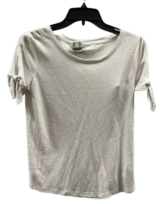 Top Short Sleeve By Talbots In Silver, Size: S