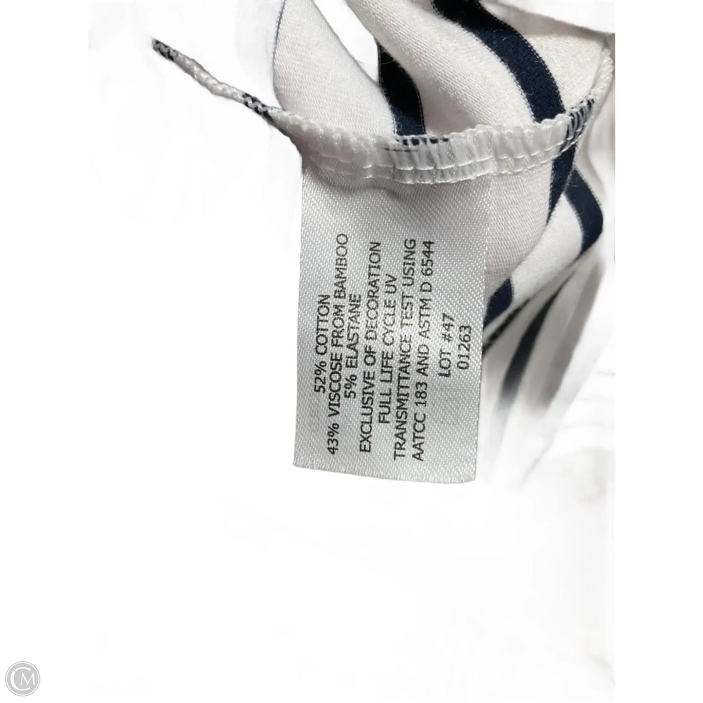 Cardigan By Coolibar In Blue & White, Size: M