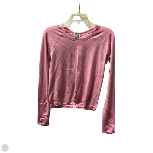 Athletic Top Long Sleeve Crewneck By Lululemon In Pink, Size: 8