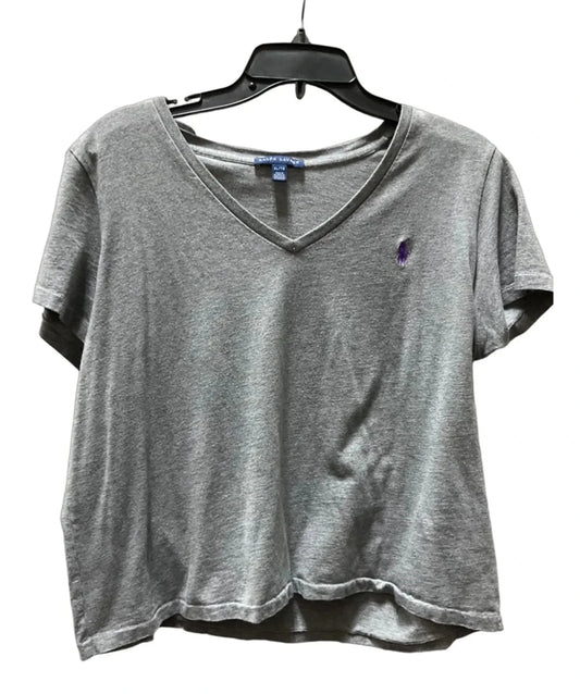Top Short Sleeve By Polo Ralph Lauren In Grey, Size: Xl
