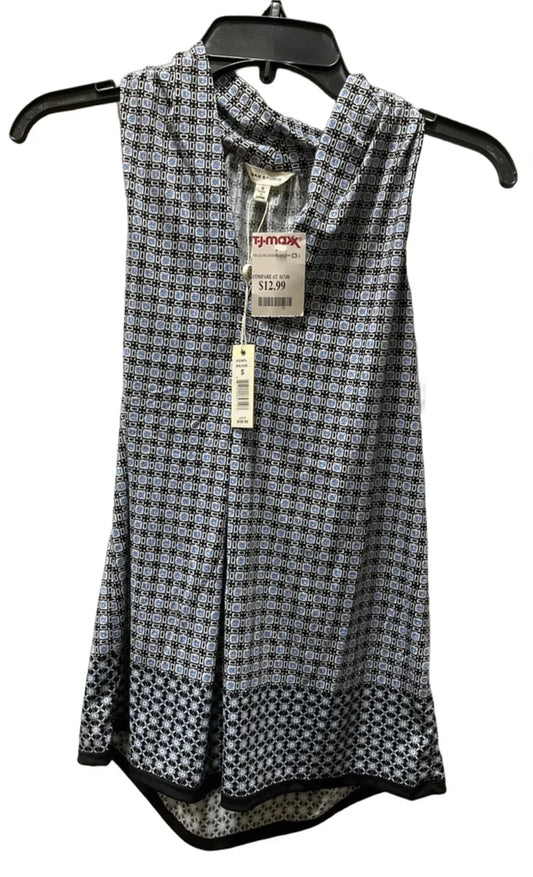 Top Sleeveless By Max Studio In Black & Blue, Size: S