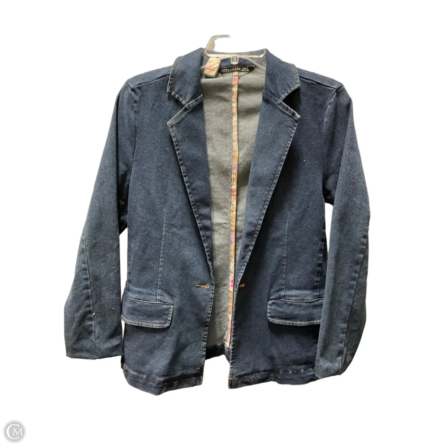 Blazer By Clothes Mentor In Blue, Size: S