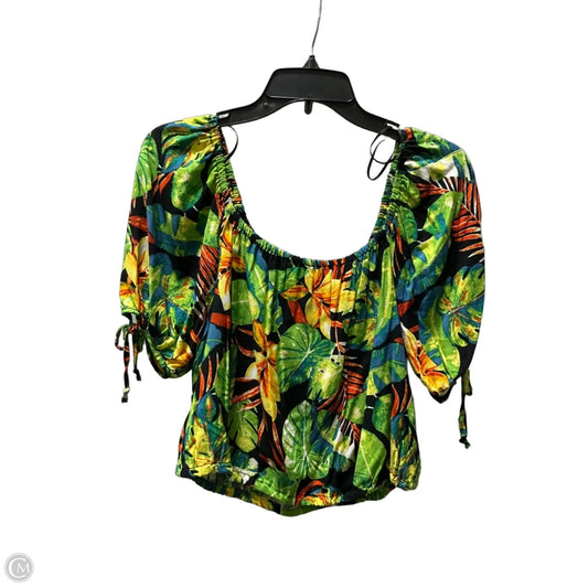 Top Short Sleeve By Rachel Roy In Tropical Print, Size: M