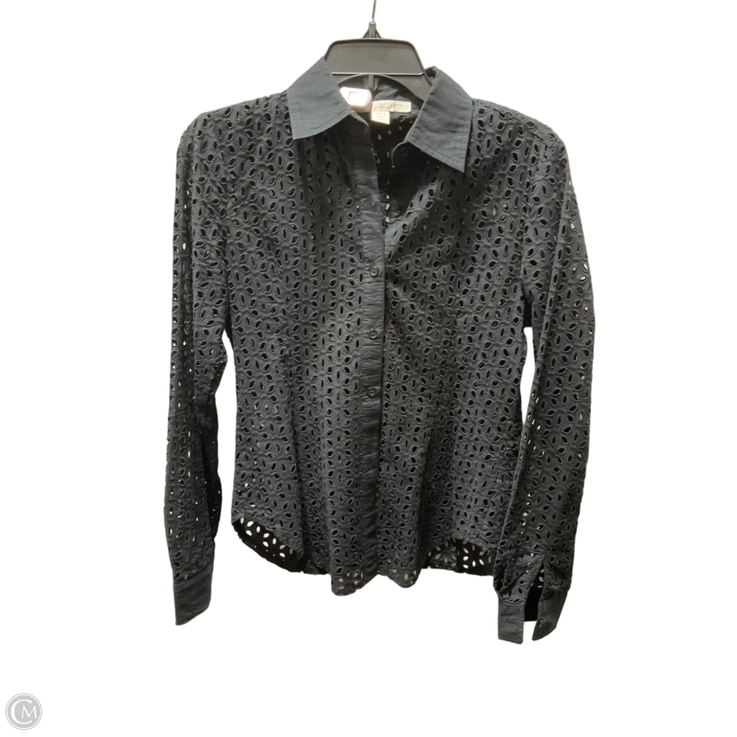 Blouse Long Sleeve By Boston Proper In Black, Size: 4