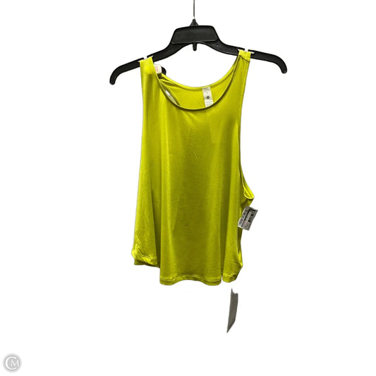 Athletic Tank Top By Lululemon In Yellow, Size: 10