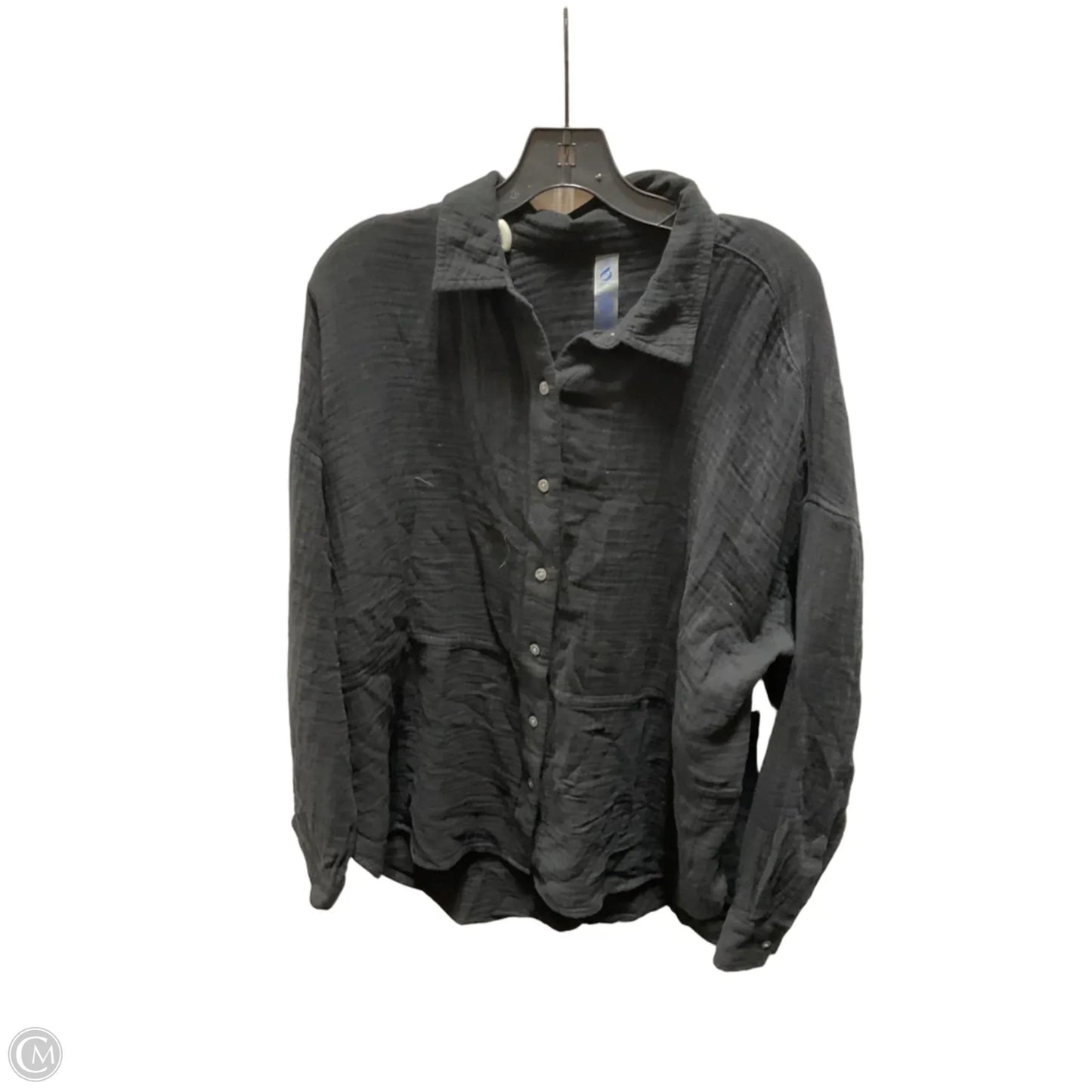 Blouse Long Sleeve By Lou And Grey In Black, Size: Xl