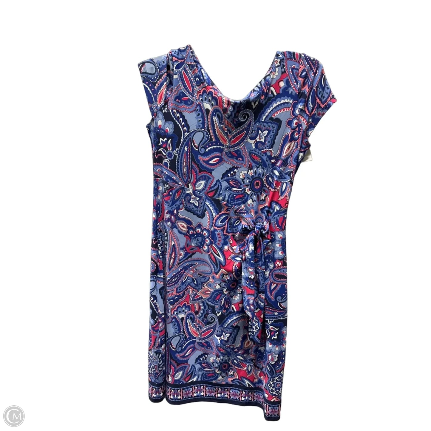 Dress Casual Midi By Talbots In Blue & Pink, Size: S