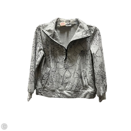 Athletic Jacket By Talbots In Black & Grey, Size: S