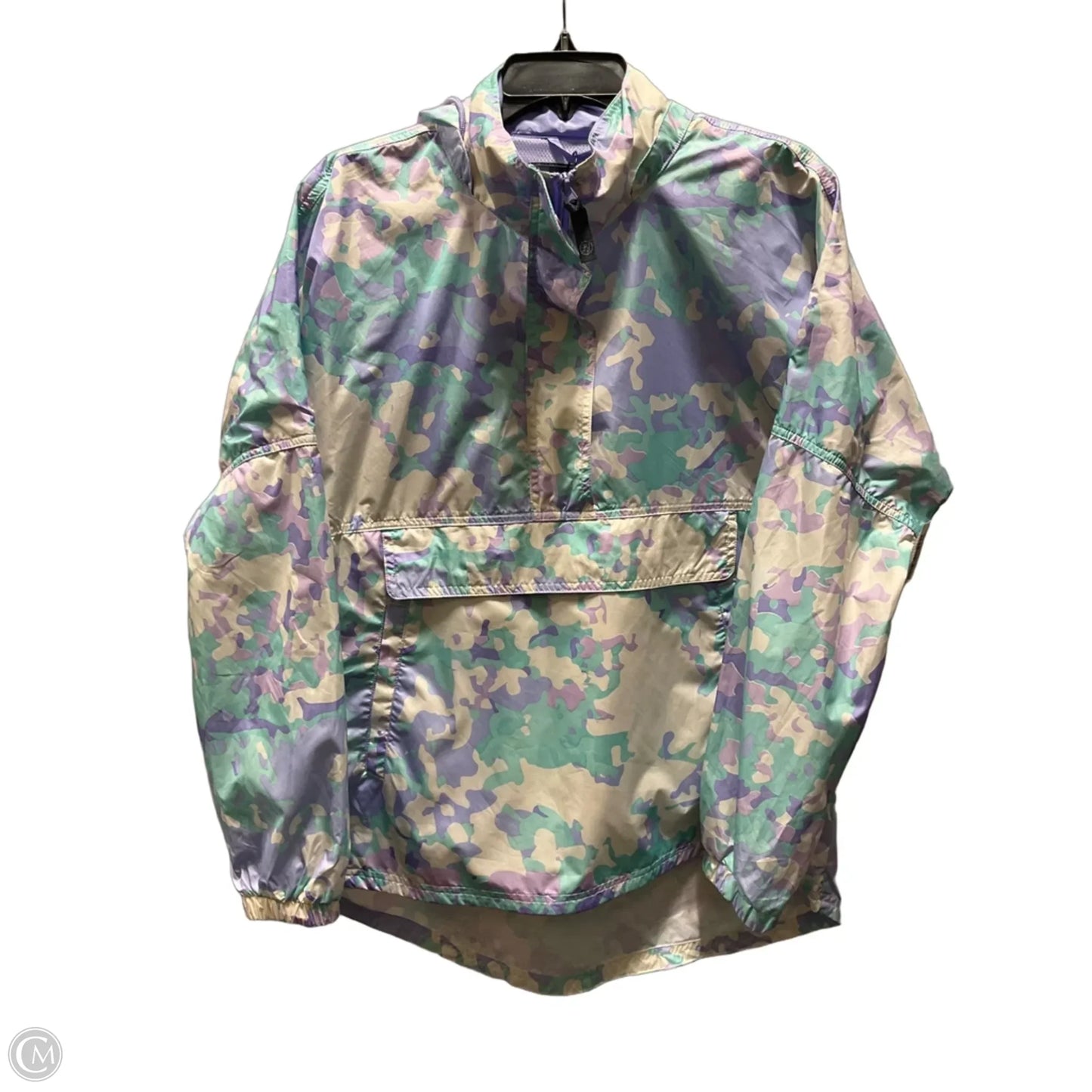 Jacket Windbreaker By Lauren James In Blue & Purple, Size: L