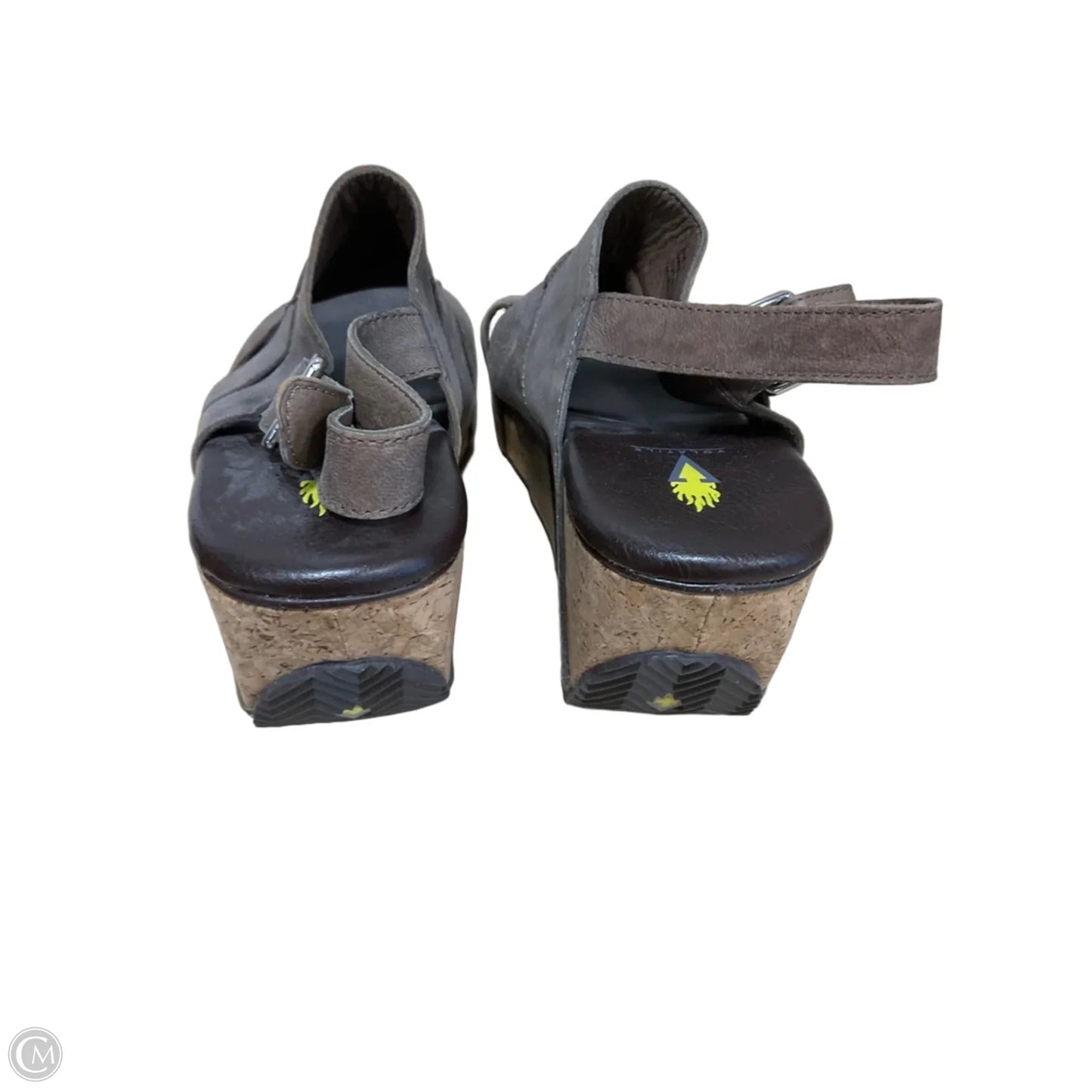 Sandals Heels Platform By Volatile In Brown, Size: 8